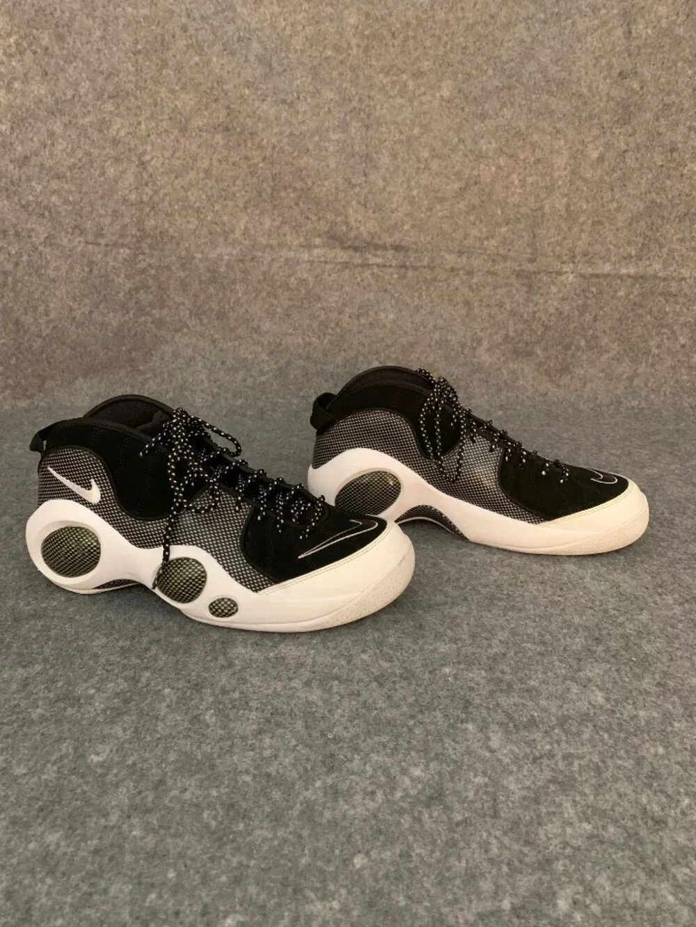 Nike Air Zoom Flight 95 Men’s 2015 Black Metallic Silver 806404-001 Sneakers - Picture 7 of 14